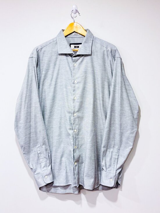 JOSEPH ABBOUD | Light grey thick cotton shirt | Classic casual | Men's XXL * - Picture 1 of 8